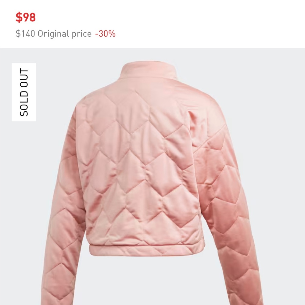 Adidas Light Pink Pullover Crop - Picture 2 of 5